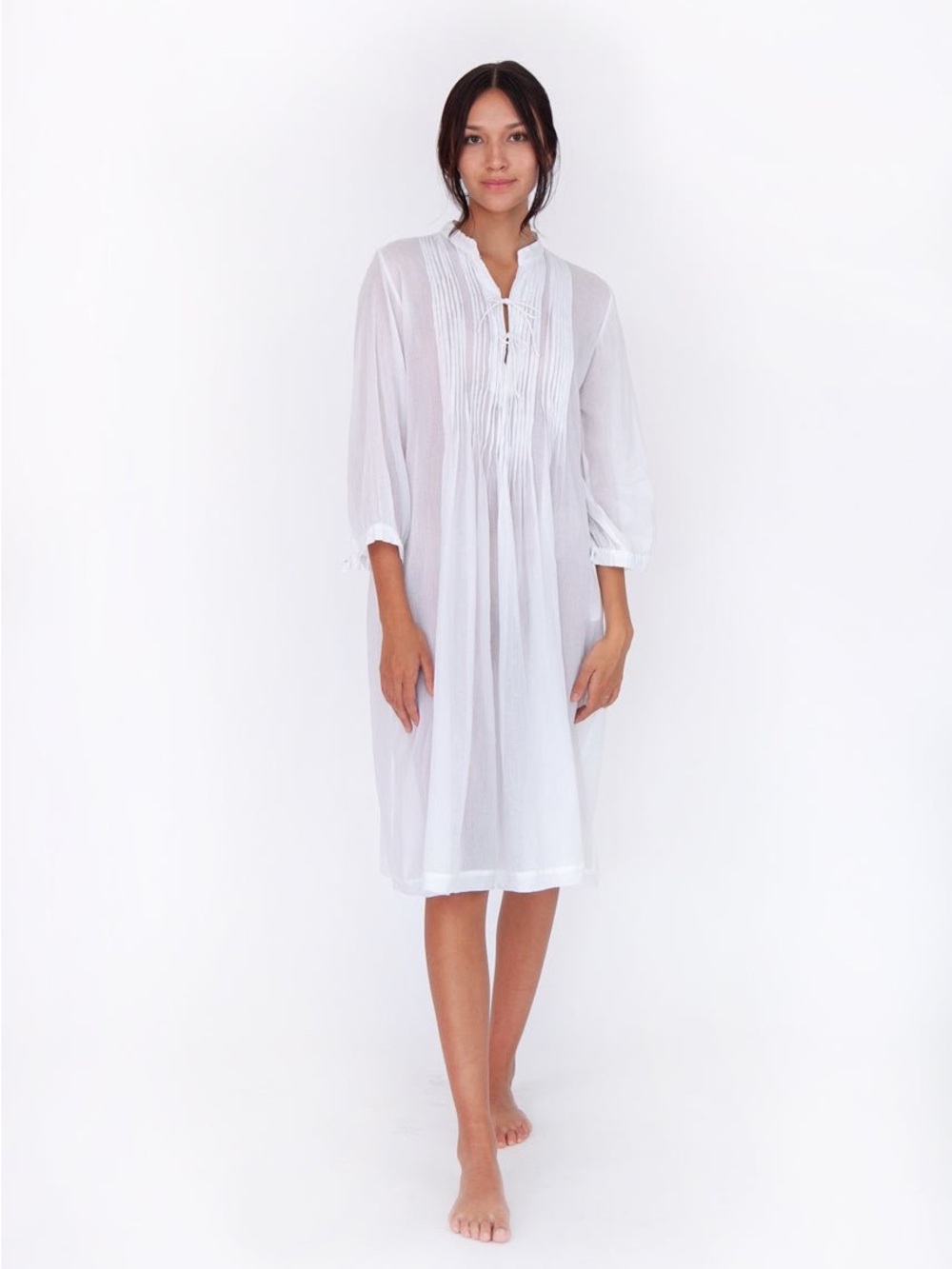 MATTA Aditi Cotton Gauze Dress White M